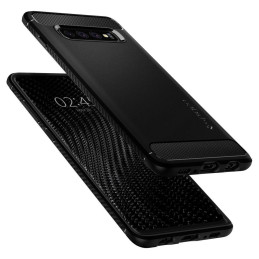 Spigen Rugged Armor dėklas, skirtas Samsung Galaxy S10 - matinė juoda