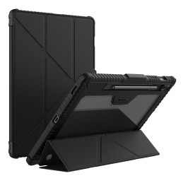 Nillkin Bumper Leather Case Pro dėklas, skirtas Samsung Galaxy Tab S9 FE+ - juodas