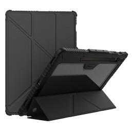 Nillkin Bumper Leather Case Pro dėklas, skirtas Samsung Galaxy Tab S9+ - juodas
