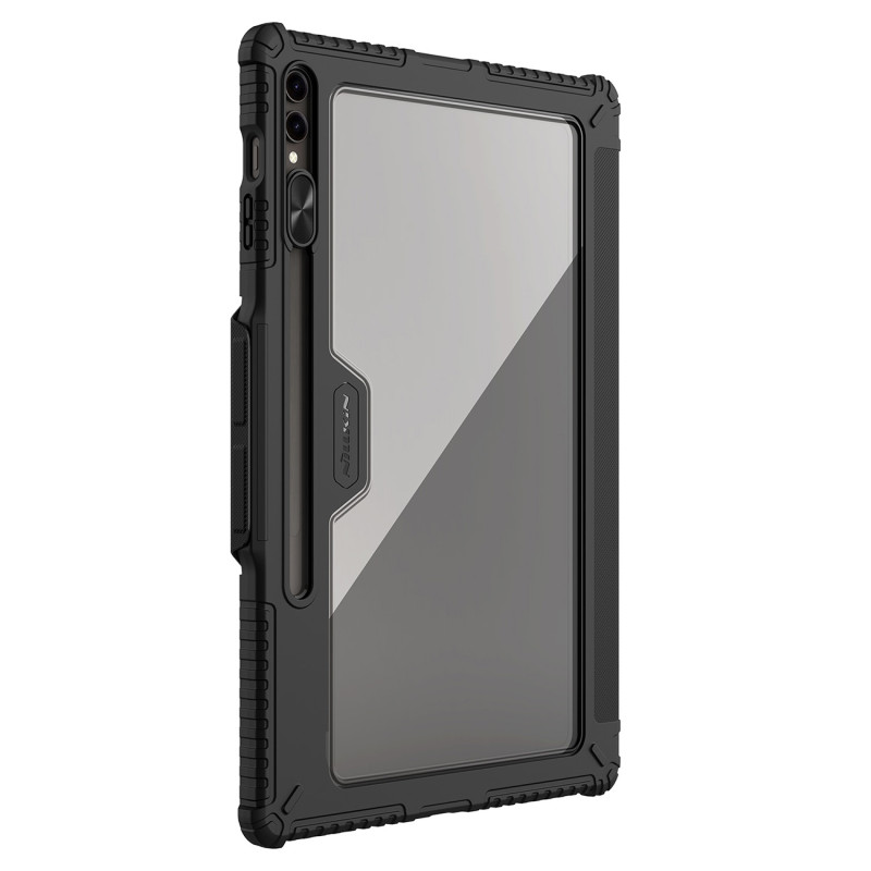 Nillkin Bumper Leather Case Pro dėklas, skirtas Samsung Galaxy Tab S9 Ultra - juodas