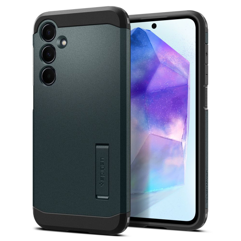 Spigen Tough Armor dėklas, skirtas Samsung Galaxy A55 5G - žalias