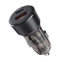 Acefast B12 automobilinis pakrovėjas 60W USB-A / USB-C - juodas
