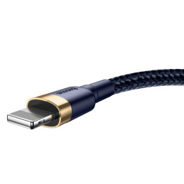 Baseus Cafule USB-A / Lightning 2.4A QC 3.0 kabelis 1 m - mėlynai auksinis