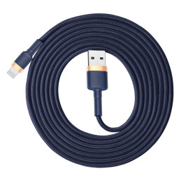 Baseus Cafule USB-A / Lightning 2.4A QC 3.0 kabelis 1 m - mėlynai auksinis