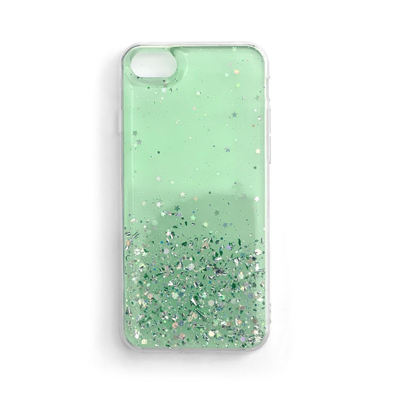 „Wozinsky Star Glitter Shiny“ dėklo dangtelis su blizgučiais, skirtas „Xiaomi Redmi Note 9T 5G Green“