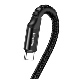 Baseus Fish Eye kabelis USB-A / USB-C 2A 1m - juodas