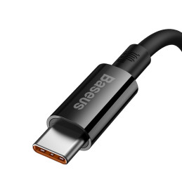 Baseus Superior Series USB-A / USB-C laidas 100W 1m - juodas