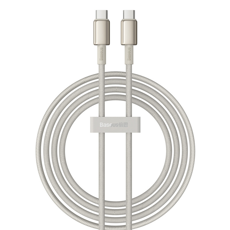 Baseus Tungsten Gold USB-C / USB-C 100W 2m laidas - auksinis
