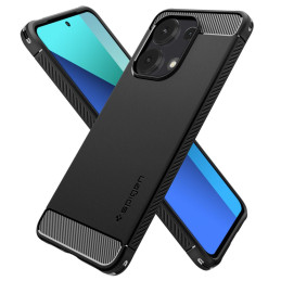 Spigen Rugged Armor dėklas, skirtas Xiaomi Redmi Note 13 4G / LTE - matinė juoda