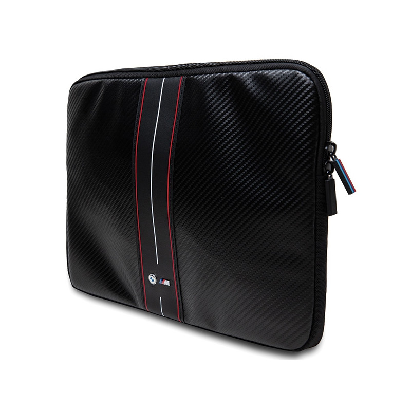 BMW Carbon & Red Stripe dėklas 14" nešiojamam kompiuteriui - juodas