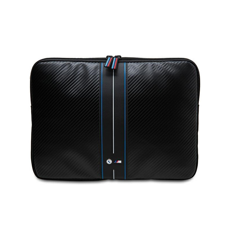 BMW Carbon & Blue Stripe dėklas 16" nešiojamam kompiuteriui - juodas