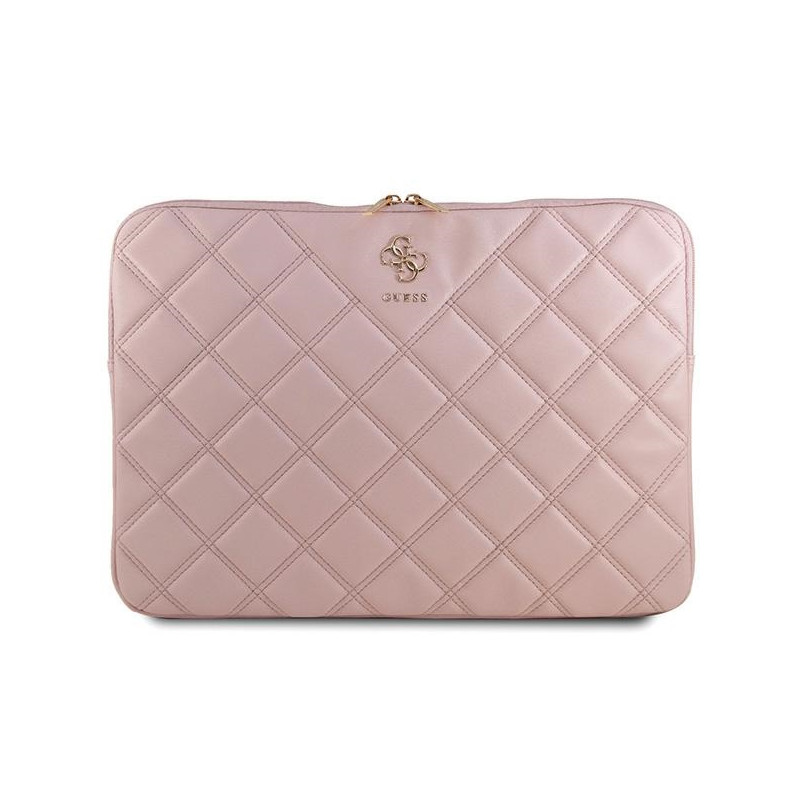Guess Quilted 4G dangtelis 16" nešiojamam kompiuteriui - rožinis