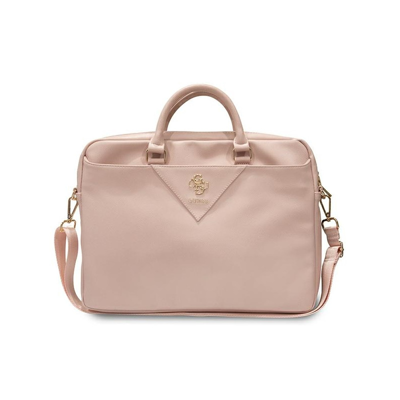 Guess Triangle 4G krepšys 16" nešiojamam kompiuteriui - rožinis