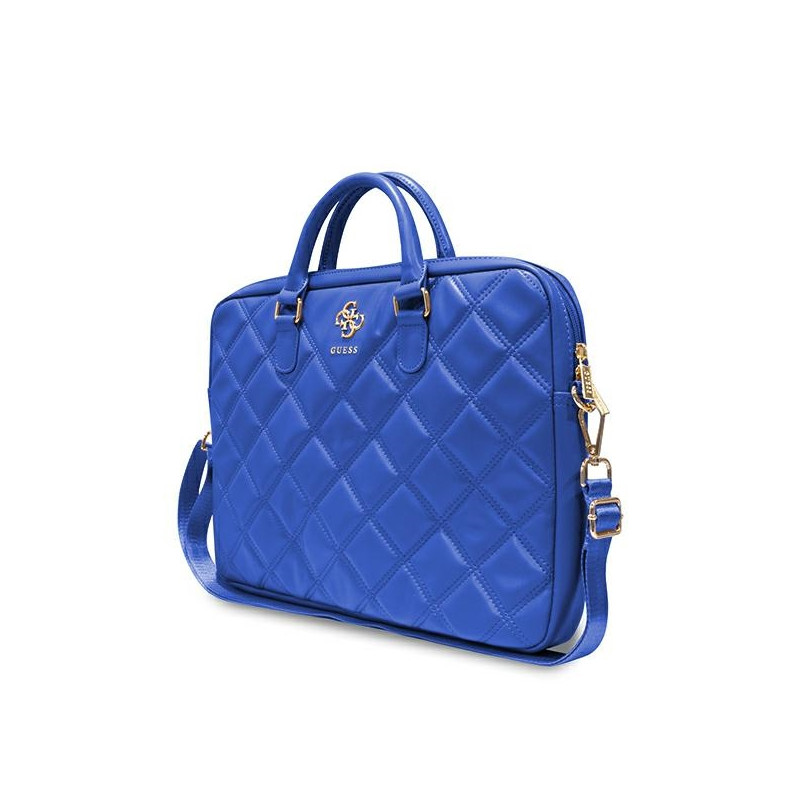 Guess Quilted 4G krepšys 16" nešiojamam kompiuteriui - mėlynas