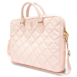 Guess Quilted 4G krepšys 16" nešiojamam kompiuteriui - rožinis