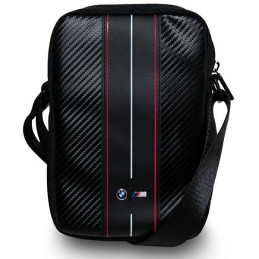 BMW Carbon & Red Stripe krepšys 8" planšetiniam kompiuteriui - juodas