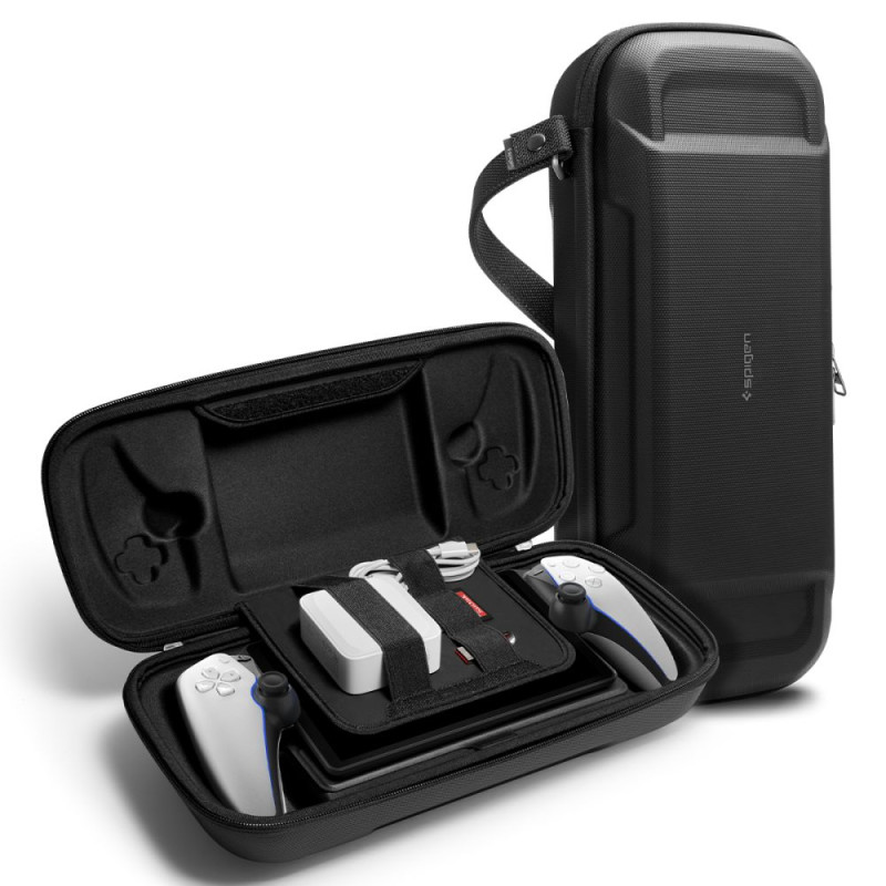Spigen Rugged Armor Pro dėklas, skirtas Sony Playstation Portal - juodas