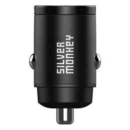 Silver Monkey PD-CPCT30-SM 30W 1x USB-C PD automobilinis įkroviklis - juodas