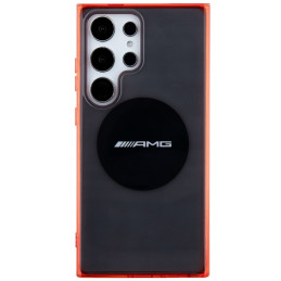 AMG Transparent Bicolor MagSafe dėklas Samsung Galaxy S24 Ultra - juodas