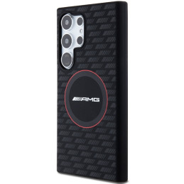 AMG Silicone Carbon Pattern MagSafe dėklas Samsung Galaxy S24 Ultra - juodas