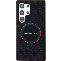 AMG Silicone Carbon Pattern MagSafe dėklas Samsung Galaxy S24 Ultra - juodas