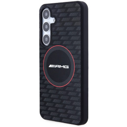 AMG Silicone Carbon Pattern MagSafe dėklas Samsung Galaxy S24 - juodas