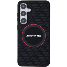 AMG Silicone Carbon Pattern MagSafe dėklas Samsung Galaxy S24 - juodas