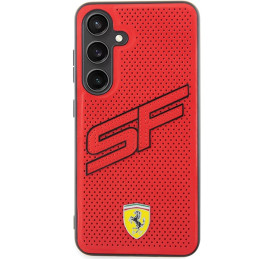 Ferrari Big SF Perforuotas dėklas Samsung Galaxy S24 - raudonas