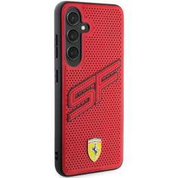 Ferrari Big SF Perforuotas dėklas Samsung Galaxy S24 - raudonas