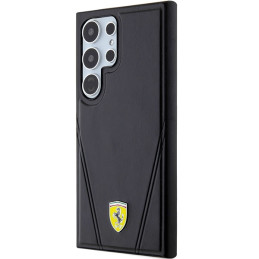 Ferrari Hot Stamp V Lines MagSafe dėklas, skirtas Samsung Galaxy S24 Ultra - juodas