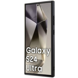 Mercedes Leather Debossed Line MagSafe dėklas Samsung Galaxy S24 Ultra - juodas