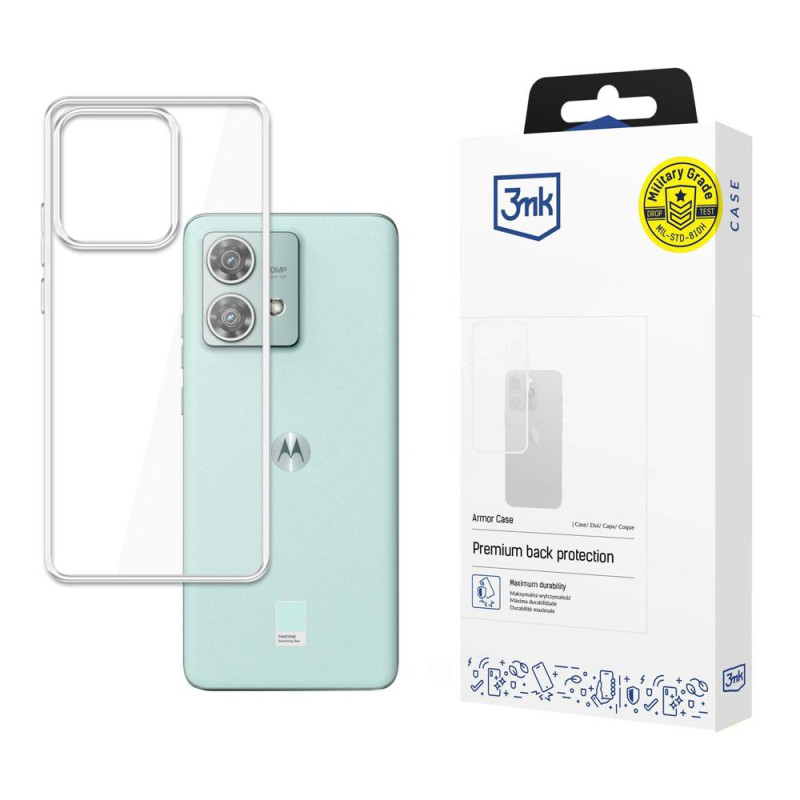 3mk šarvų dėklas, skirtas Motorola Edge 40 Neo - skaidrus