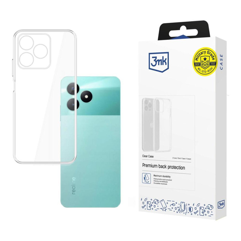 3mk skaidrus dėklas, skirtas Realme C51 - skaidrus