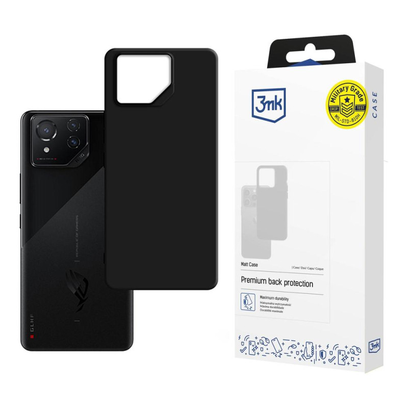 3mk matinis dėklas, skirtas Asus ROG Phone 8 - juodas
