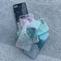 Wozinsky Star Glitter blizgus dėklo dangtelis su blizgučiais Xiaomi Poco M3 / Xiaomi Redmi 9T žalia