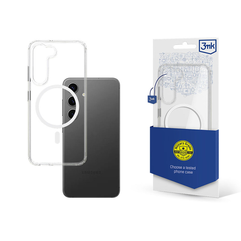 3mk MagCase dėklas su magnetiniu moduliu Samsung Galaxy S23+ - skaidrus
