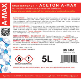 Acetono tirpiklio valiklis A-MAX 5L