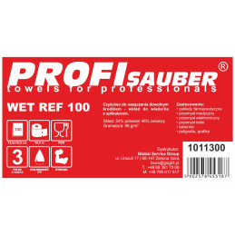 POWER ProfiSauber WET REF 100 mirkymo šluostės - REFILL