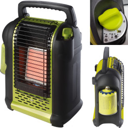 Dujinis turistinis šildytuvas dujinėms kasetėms OXYSTOP OLYMP 2kW