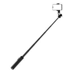 Selfie Stick WC1Y2S teleskopinis trikojis 1,3 m aliuminio lydinio su telefono laikikliu – juodas