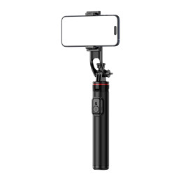 Selfie Stick WC1Y2S teleskopinis trikojis 1,3 m aliuminio lydinio su telefono laikikliu – juodas