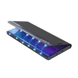 Naujas Sleep View dėklas su atvartu ir stovu Samsung Galaxy A35 - mėlynas