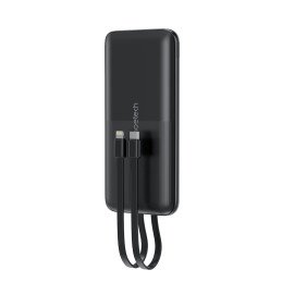 Choetech B654 10000mAh 22,5W USB-A / USB-C / mikro USB maitinimo blokas su įmontuotu USB-C / Lightning kabelis - juodas