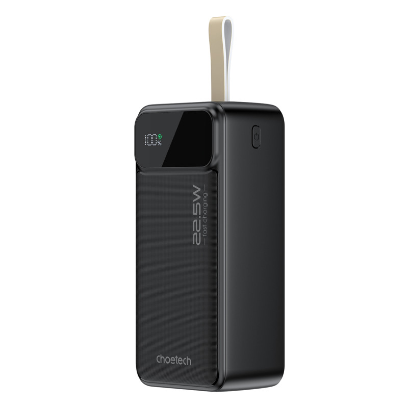 Choetech PD22.5W Dual USB-A+Type-C maitinimo blokas 40000mAh juodas