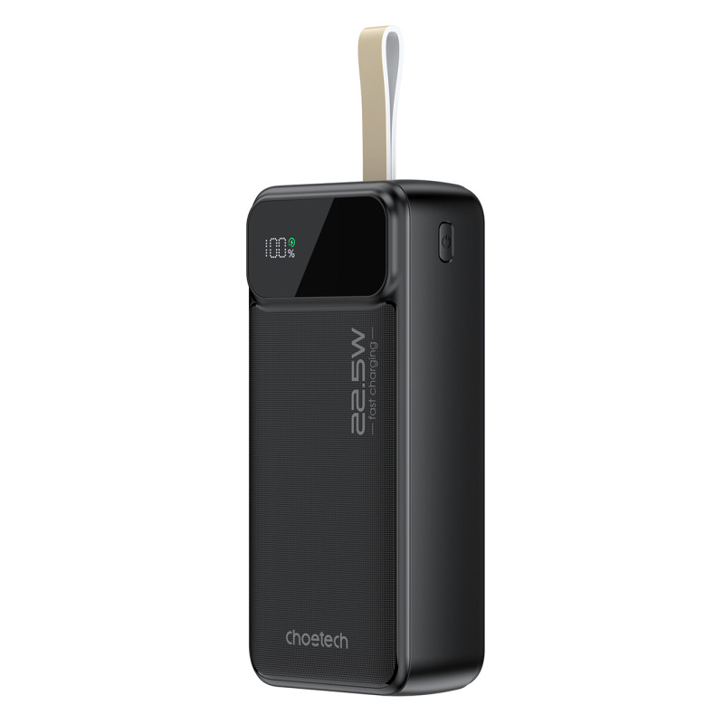 Choetech PD22.5W Dual USB-A+Type-C maitinimo blokas 30000mAh juodas