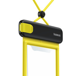 Baseus DeepDive vandeniui atsparus IPX8 dėklas su 4 sandarinimo sluoksniais – juodos ir geltonos spalvos