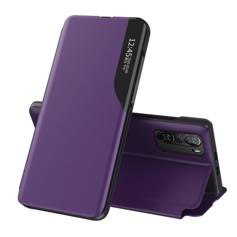 Eco Leather View Case elegantiškas dėklas su atvartu ir stovo funkcija, skirta Xiaomi Redmi K40 Pro+ / K40 Pro / K40 / P...