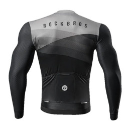 Rockbros dviračių marškinėliai 15120009002 ilgomis rankovėmis pavasario/ vasaros M - juodi