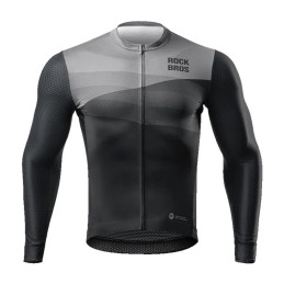 Rockbros dviračių marškinėliai 15120009004 ilgomis rankovėmis pavasario/ vasaros XL - juodi