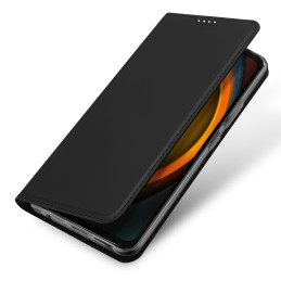 Dux Ducis Skin Pro dėklas su atvartu ir kortelių lizdu, skirtas Samsung Galaxy Xcover 7 - juodas
